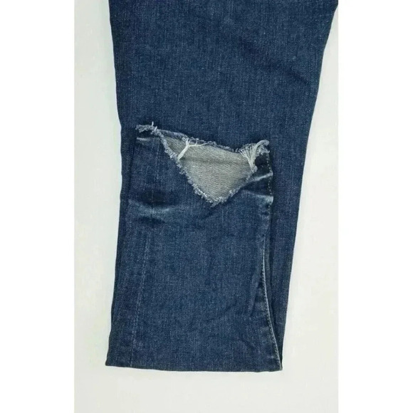 Good American 2/26 Women's Blue Raw Hem Zipper Jeans Style GAGLFT148 Cut MM40 - Picture 11 of 12